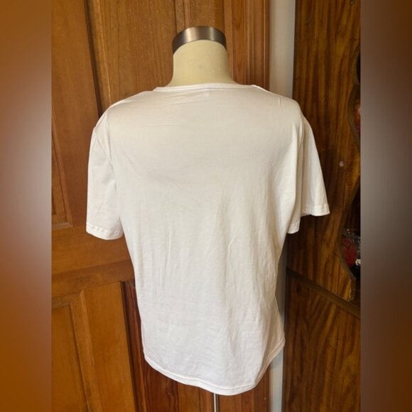 White T-Shirt with Faith Cross Graphic - Picture 2 of 5